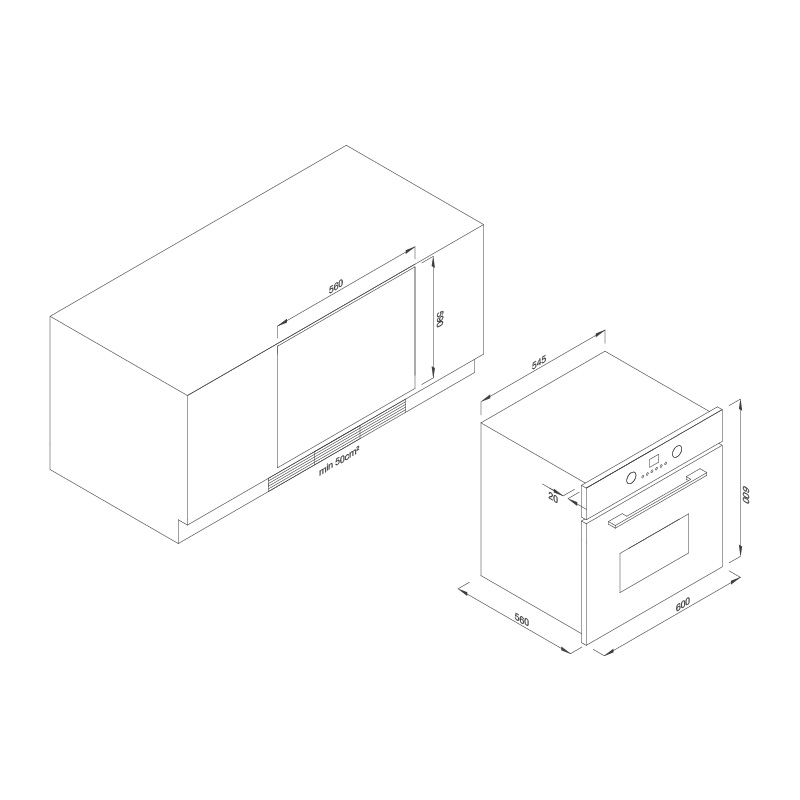 Lò nướng âm tủ Malloca EB-56RG-5BC15 - Ảnh 2