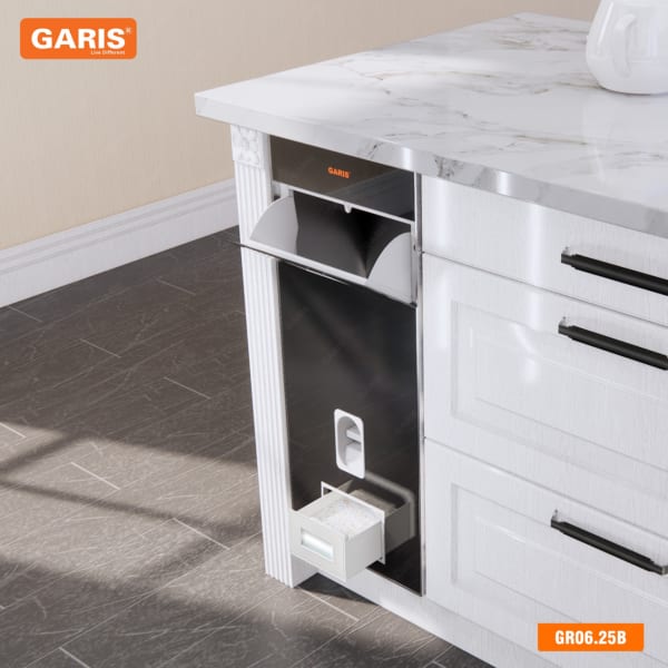 Thùng Gạo Mặt Gương Màu Đen 12Kg GR06.25B - Ảnh 2